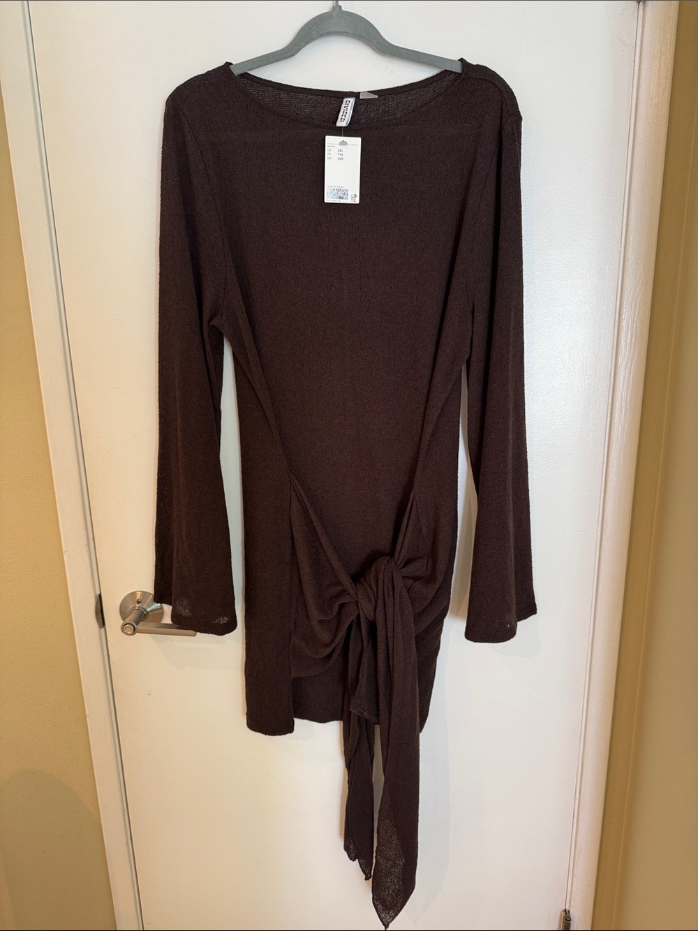 NEW H&M Dark Brown Lightweight Knit Dress